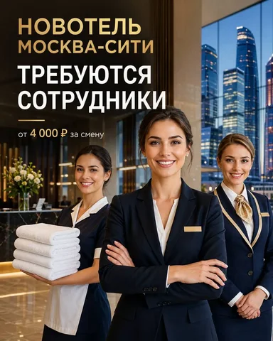 Вакансии в Новотель Москва Сити: супервайзер, горничная, лоббистка - Склад в Москва