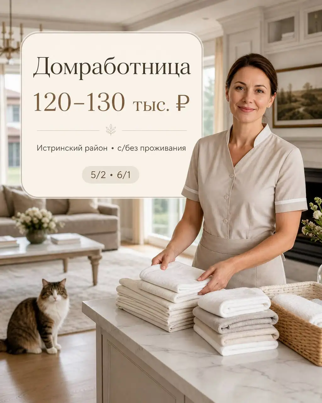 Требуется домработница - Работа в Истринский район