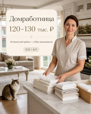 Требуется домработница - Горничная в Истринский район
