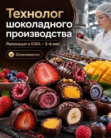 Технолог шоколадного производства - Уборка в Неизвестно