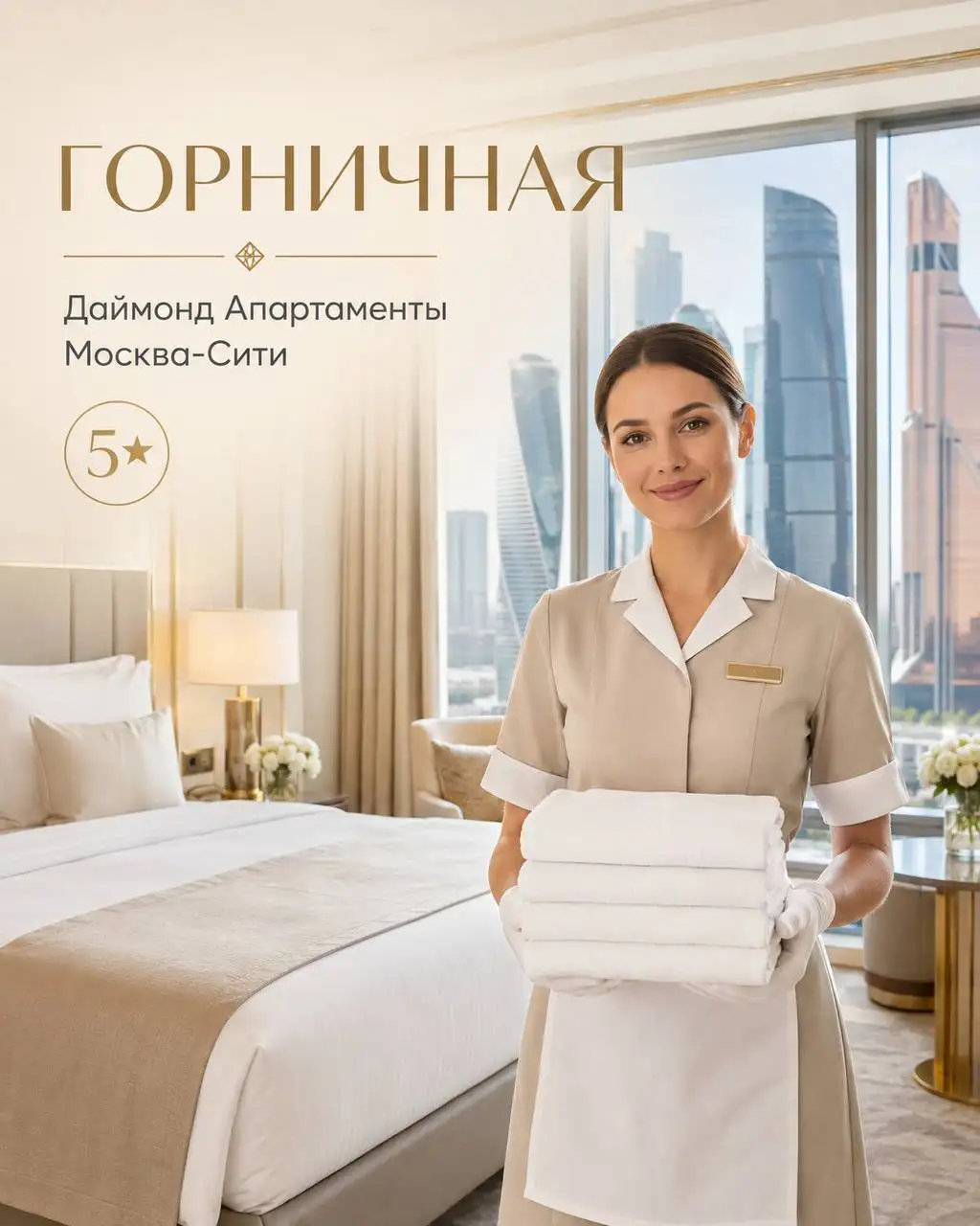 Горничная в Даймонд Апартаменты, Москва-Сити - Гостиничный бизнес (Работа) в Москва