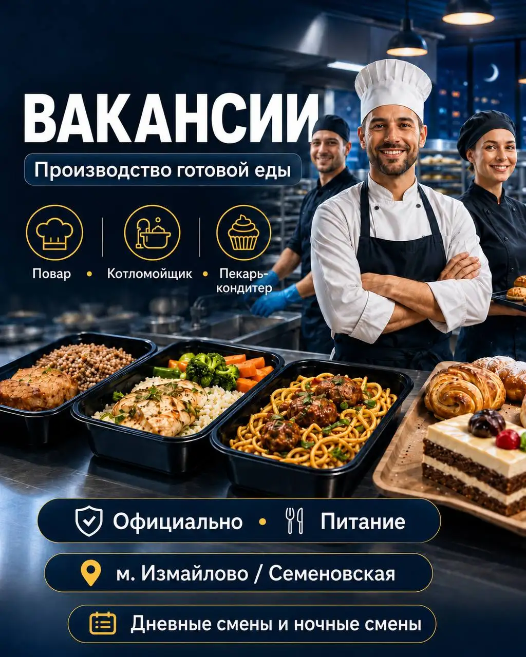 Вакансии в производство готовой еды - Производство (Работа) в Москва