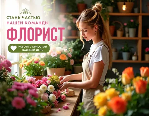 Вакансия флорист-продавец - Вакансии в Домодедово