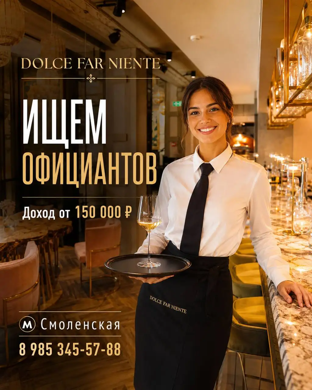 Официант в Москве - Общественное питание (Работа) в Москва