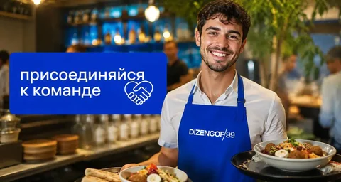 Вакансия официант - курьер, сборщик в Москва