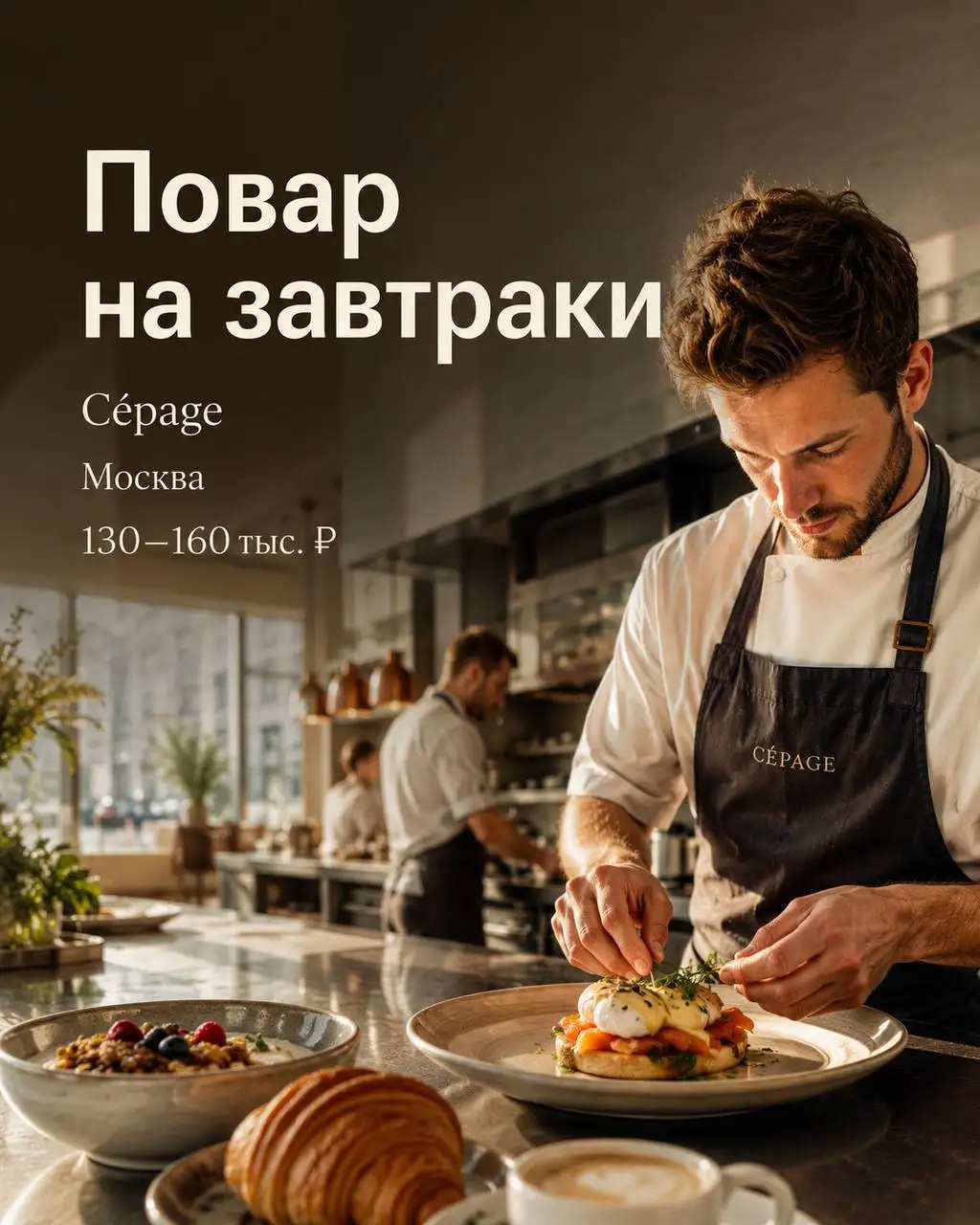 Повар на завтраки - Рестораны/Кафе (Работа) в Москва