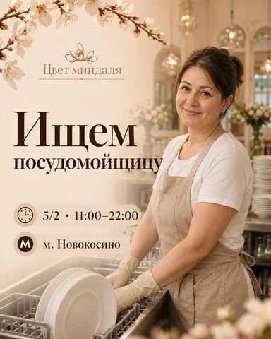 Вакансия посудомойщицы - Обслуживание клиентов в Москва