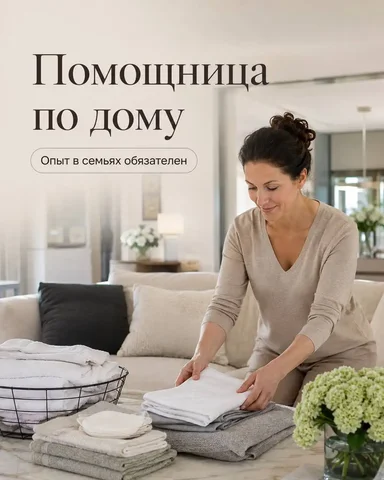 Помощница по дому - Администратор в Москва