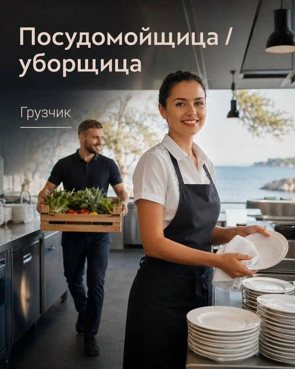 Посудомойщица/Уборщица, Грузчик - Работа в Москва