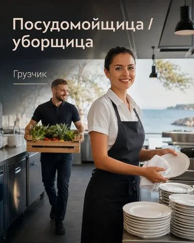 Посудомойщица/Уборщица, Грузчик - Сушист в Москва