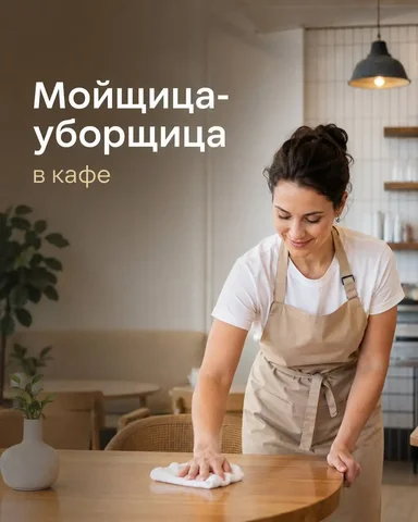 Мойщица-уборщица в кафе - Работа в Долгопрудный