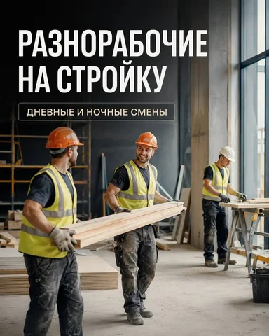 Разнорабочий на стройку - Работа в Москва