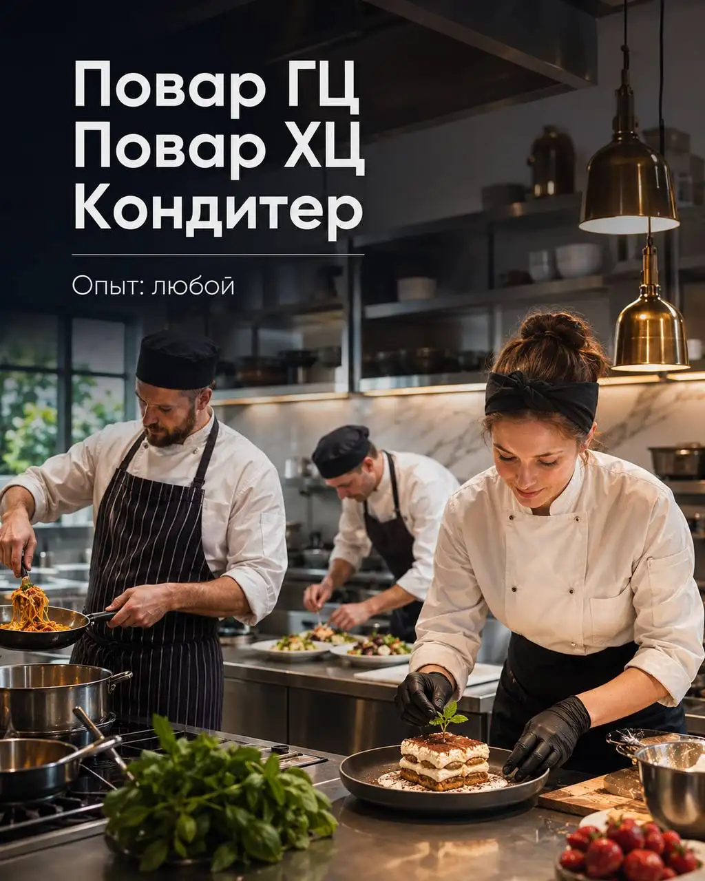 Вакансия поваров и кондитеров в итальянский ресторан - Работа в Москва