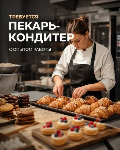 Пекарь-кондитер в производственную компанию - Вахта в Москва