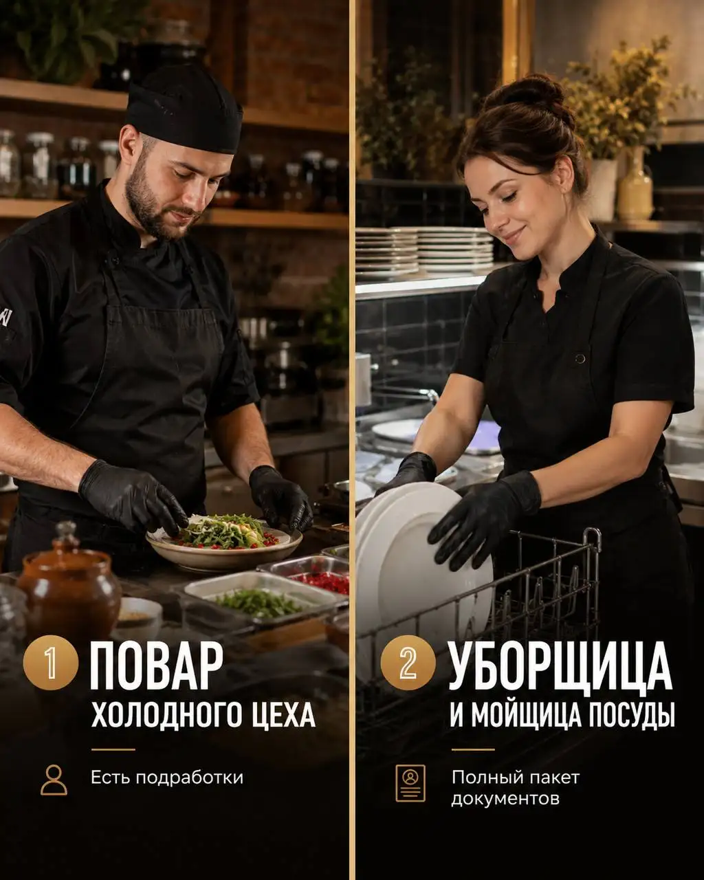 Повар холодного цеха и уборщица в Бистро Элисо - Общественное питание (Работа) в Москва