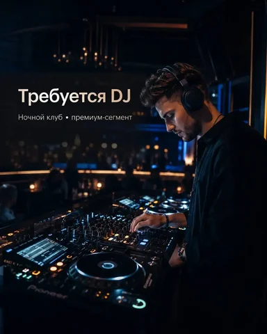 Вакансия DJ в ночной клуб - Вахта в Москва