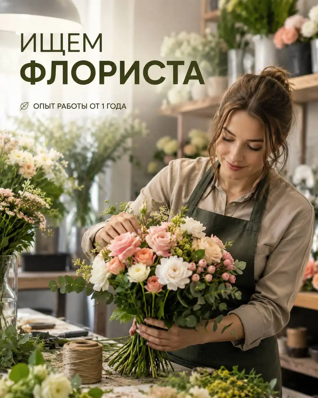 Вакансия флориста - Флорист (Работа) в Москва