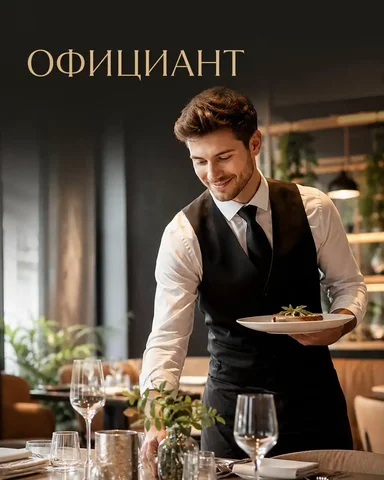 Вакансия официант - Вахта в Москва