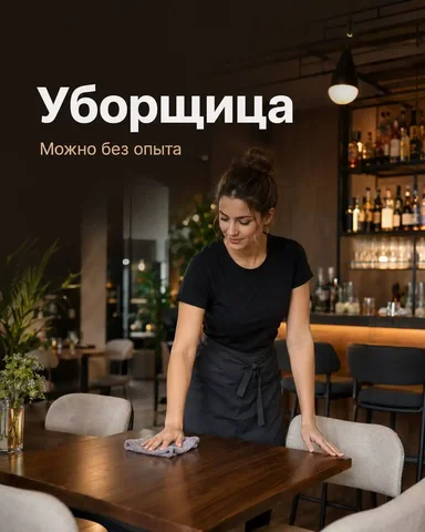 Уборщица в гастробар Москва - Официант, Повар, Бармен в Москва
