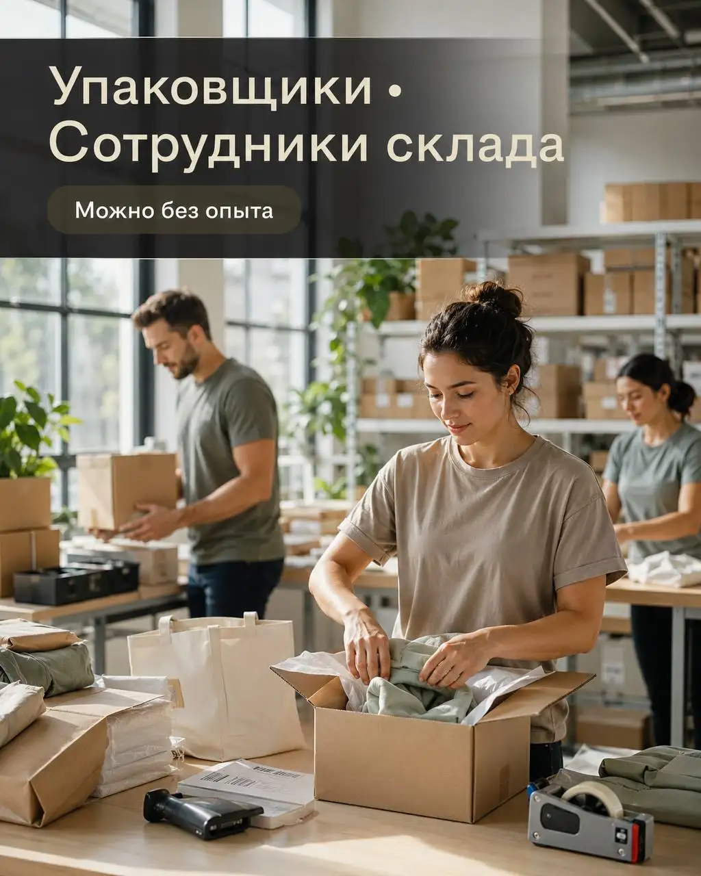 Вакансии упаковщика и сотрудника склада - Вакансии (Работа) в Щербинка