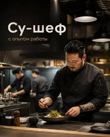Работа су-шефом в азиатском ресторане - Официант, Повар, Бармен в Москва