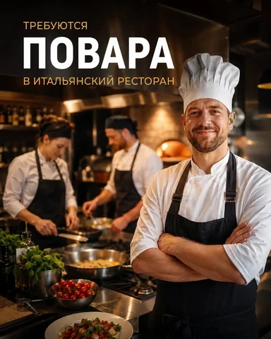 Вакансия повара в итальянский ресторан - Грузчики/разнорабочие в Москва