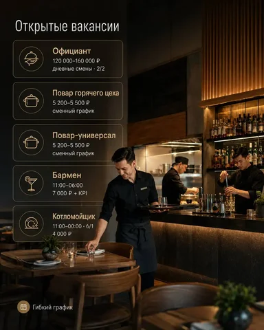 Вакансии ресторана ТАКЭ До - Рестораны, кафе в Москва