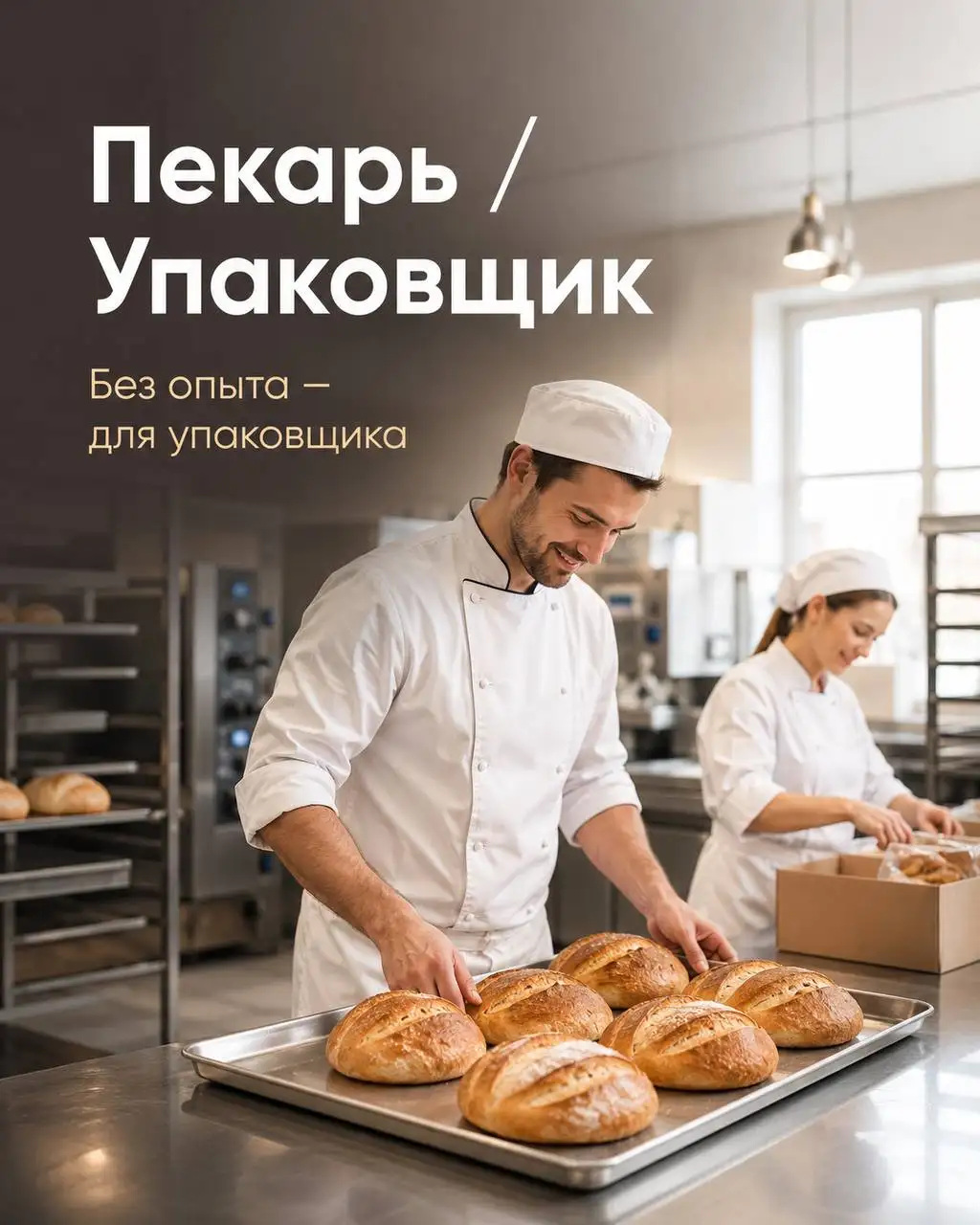 Вакансии: Пекарь и Упаковщик - Рестораны/Кафе (Работа) в Москва