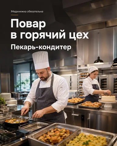 Повар в горячий цех / Пекарь кондитер - Администратор гостиницы в Москва