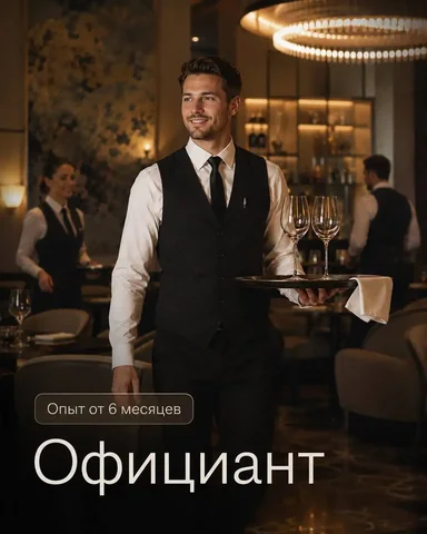 Официант в ресторан - Администратор гостиницы в Москва
