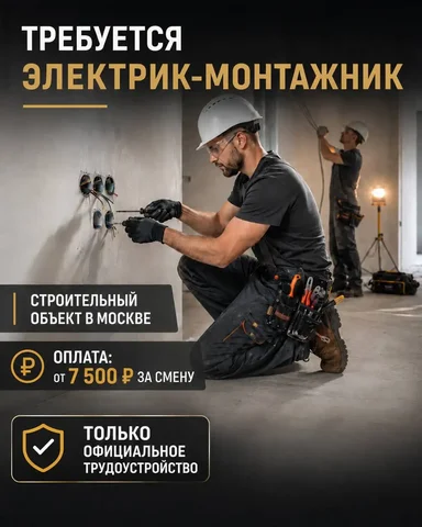 Требуется электрик-монтажник - Администратор гостиницы в Москва