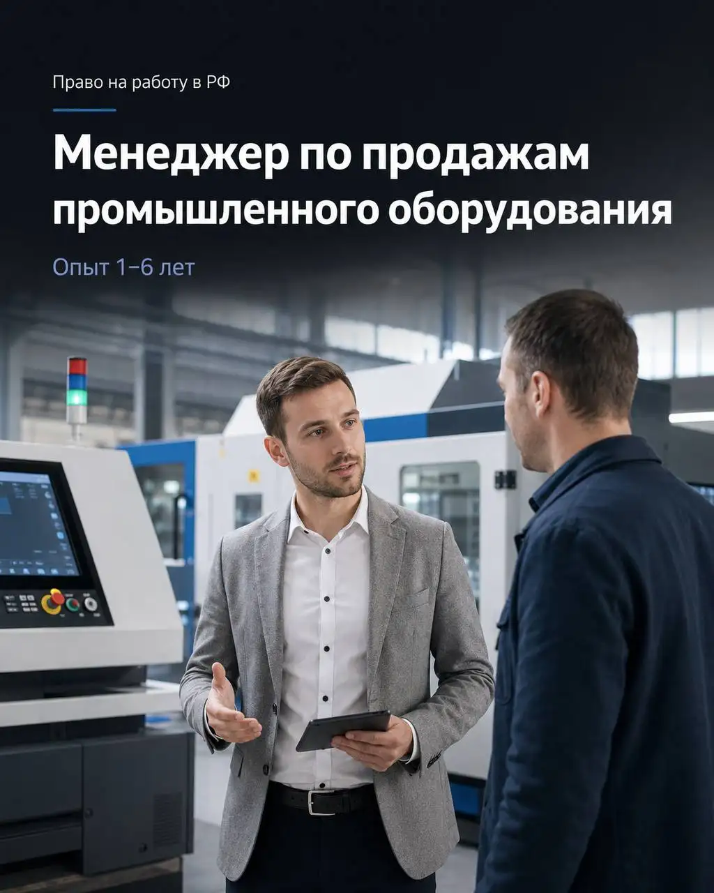 Менеджер по продажам промышленного оборудования - Продажи (Работа) в Москва