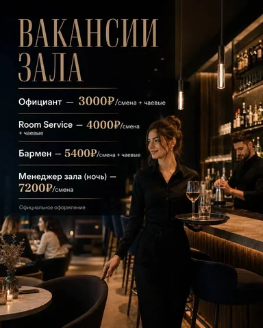 Вакансии в рестораны - Работа в Москва