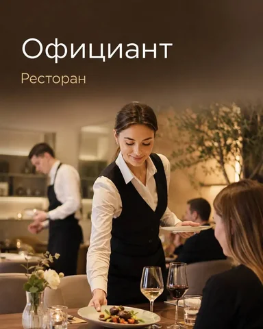 Официант - Работа в Москва