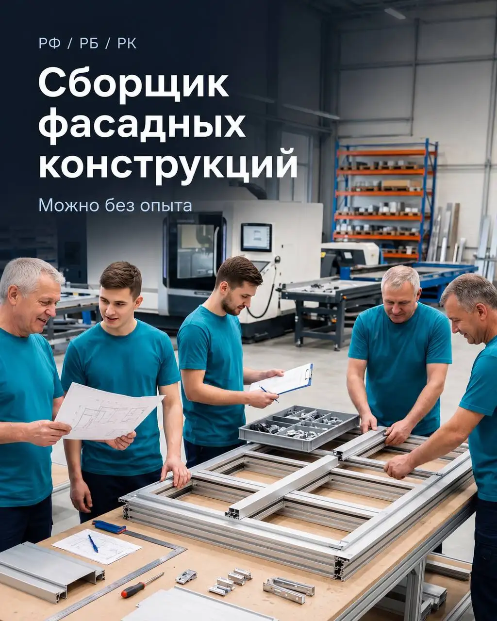 Сотрудник на производство металлических фасадных конструкций - Производство (Работа) в Серпухов