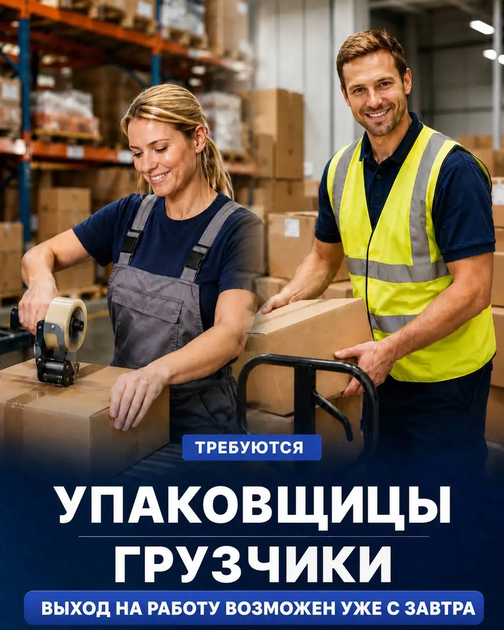 Вакансии: Упаковщица и Грузчик с зарплатой от 80 000 - 90 000 руб. - Логистика (Работа) в Москва
