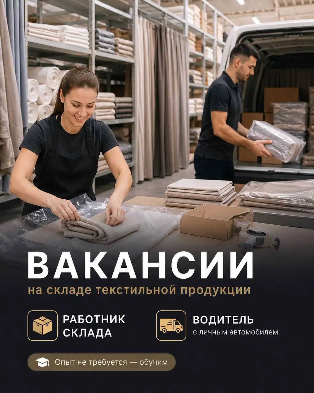 Работник склада / Водитель с личным автомобилем - Логистика (Работа) в Томилино