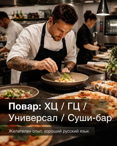 Вакансия: Повар холодного/горячего цеха и универсал - Финансы и банки в Москва