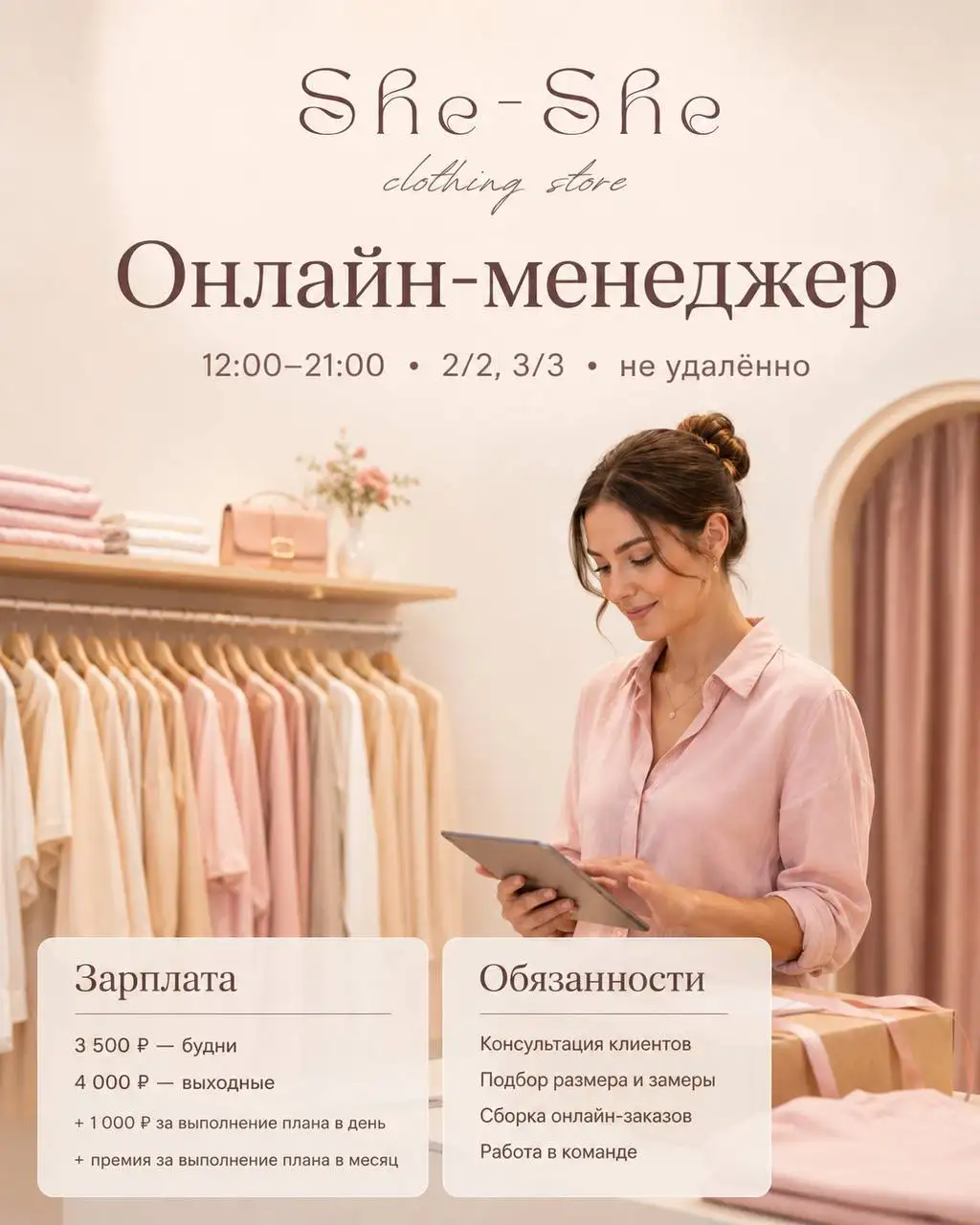 Вакансия онлайн-менеджер - Менеджер (Работа) в Москва