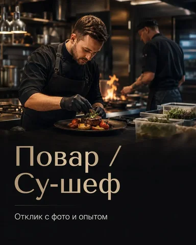 Вакансия поваров в Experience Club AUF - Повара в Москва