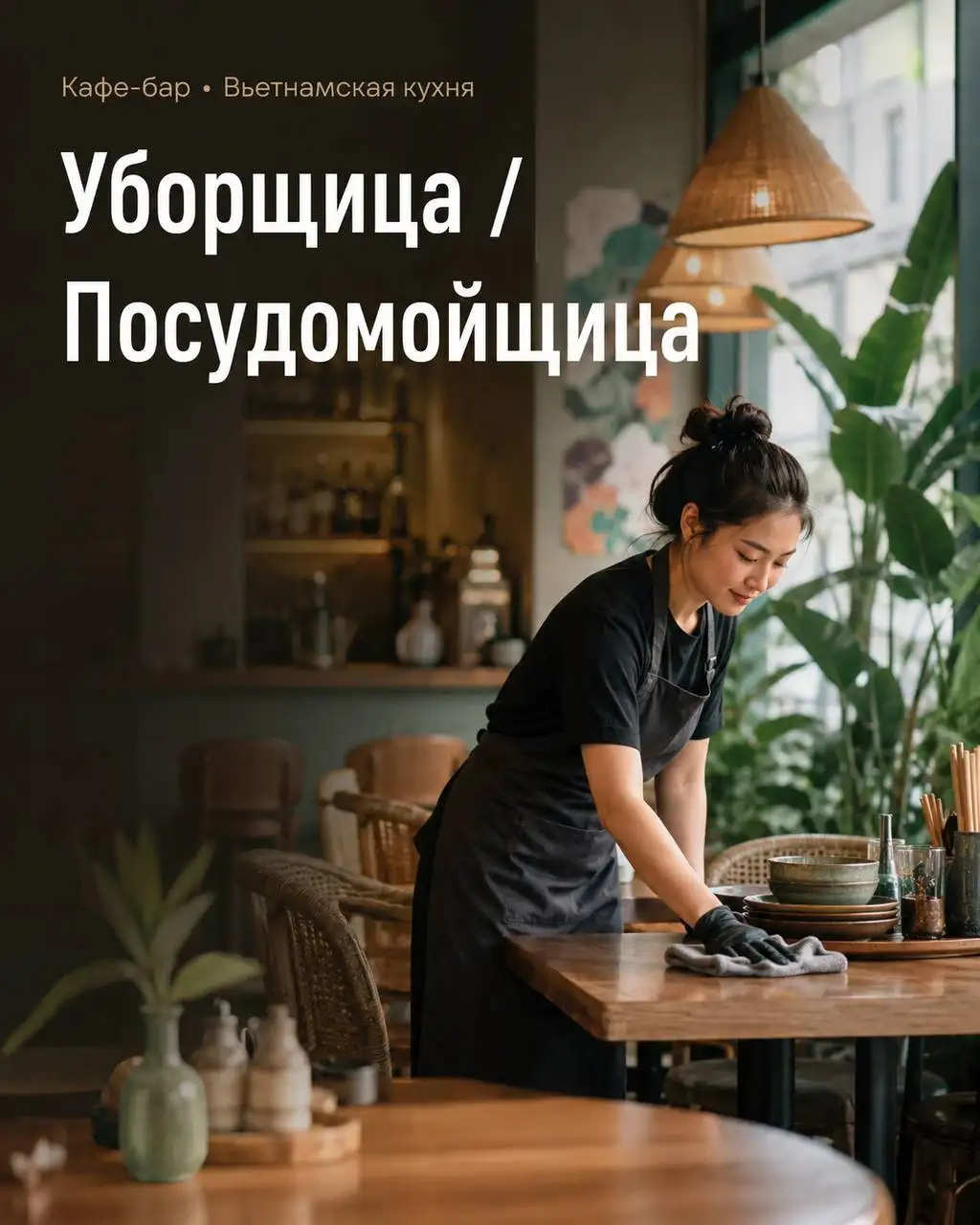 Уборщица-посудомойщица - Работа в Москва