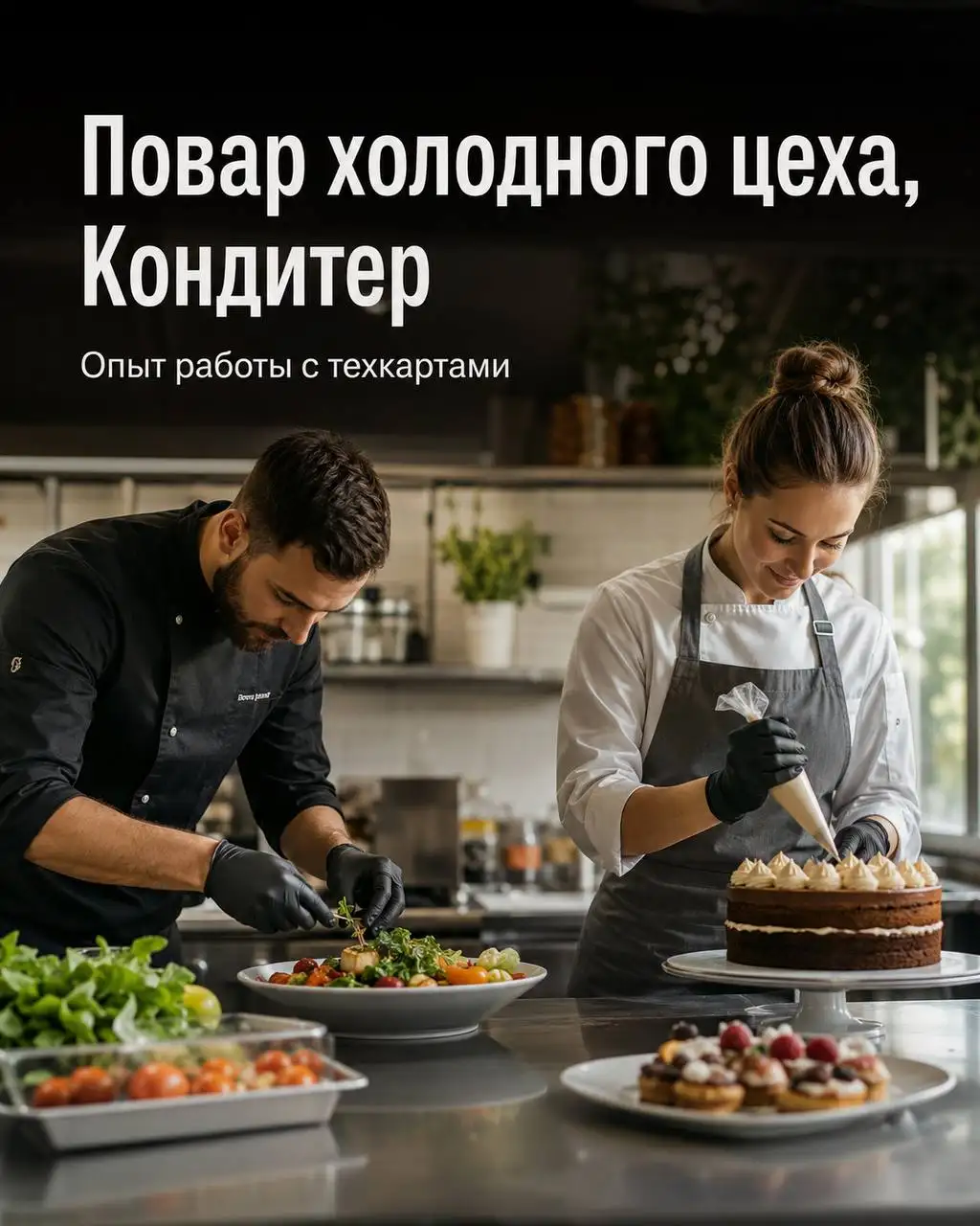 ПОВАР ХОЛОДНОГО ЦЕХА / КОНДИТЕР - Повар / Кондитер (Работа) в Москва