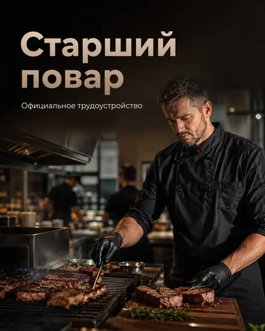 Старший повар - частное объявление в Москва