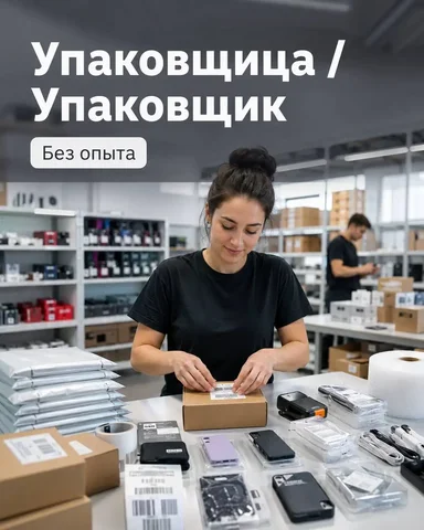 Упаковщица/упаковщик - Работа в Москва