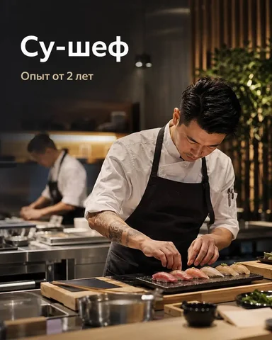 СУ-ШЕФ - ЯПОНСКОЙ КУХНИ - Работа в Москва