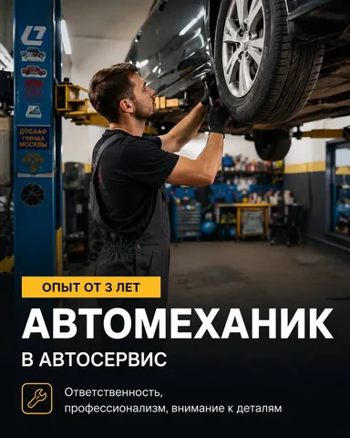 Автомеханик - Уборщик в Москва