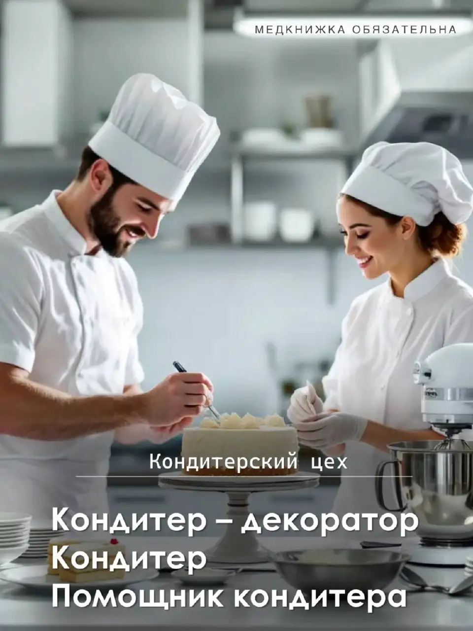 Вакансии в кондитерский цех: Кондитер декоратор, кондитер, помощник кондитера - Производство (Работа) в Москва