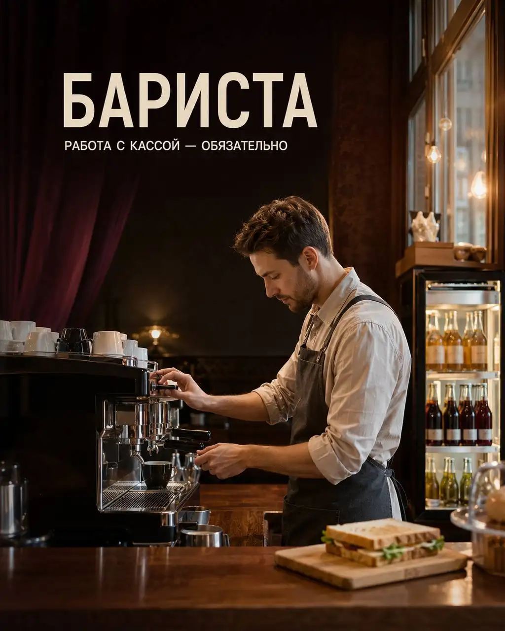 Бариста в кафе - Обслуживание клиентов (Работа) в Москва