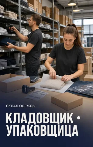 Вакансия кладовщик и упаковщица одежды - частное объявление в Королёв