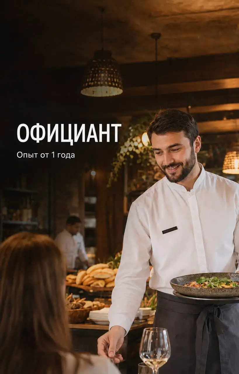 Вакансия официанта в ресторан грузинской кухни - Рестораны/Кафе (Работа) в Москва
